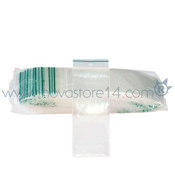 ZIP - 40 X 110 MM 60 MICRON GREEN LINE - PACK DE 100 UNITÉS