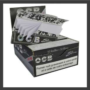 OCB SLIM PREMIUM + TIPS X 1 BOITE 32 CARNETS