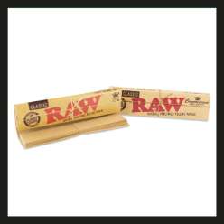 RAW CONNOISSEUR KING SIZE SLIM + TIPS CLASSIC NATURAL X 1 CARNET