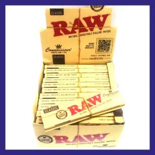 RAW CONNOISSEUR KING SIZE SLIM + TIPS CLASSIC NATURAL X 24 CARNETS