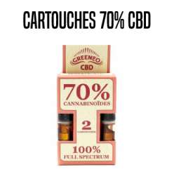 PACK 2 CARTOUCHES CBD 70 % FRUITS ROUGES 