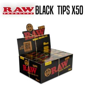 RAW FILTRE CARTON BLACK TIPS X 50 
