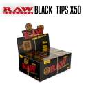 RAW FILTRE CARTON BLACK TIPS X 50 