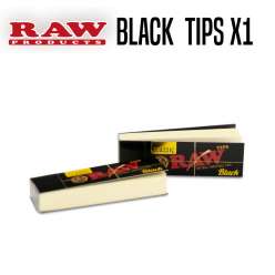 RAW FILTRE CARTON BLACK TIPS X 1 