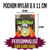 ZIP MYLAR PERSONNALISÉ 8 X 11 CM 