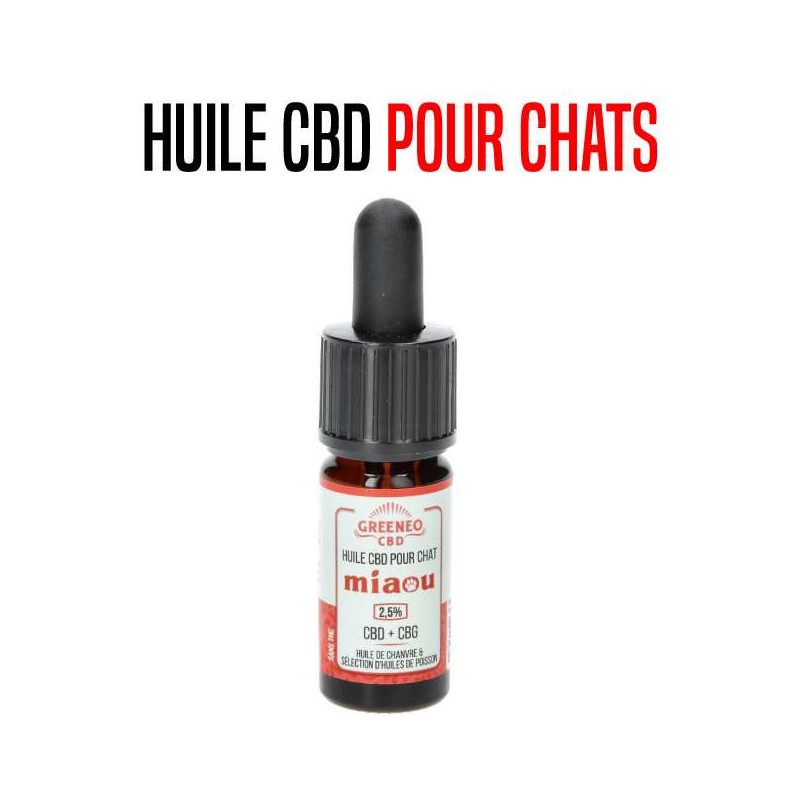 GREENEO HUILE CHAT CBD + CBG MIAOU 2,5 % 10 ML